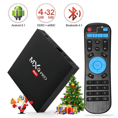 

Leelbox Android 81 TV BOX 4GB RAM32GB ROM RK3328 Quad-Core Media Box Support 24GHz WiFi 64 bits H265 BT 41 USB 30