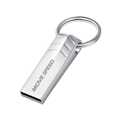 

Speed ​​MOVE SPEED 32GB U disk USB20 Maple Leaf series silver waterproof portable lightweight metal mini car computer dual-use USB flash drive