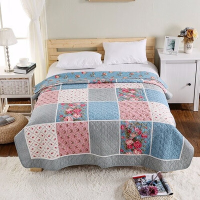 

Summer 100 Cotton Patchwork Quilt 1 piece Twin Size Student Quilts Sofa Blanket Bed Cover Sheet Kids Bedding Coverlets