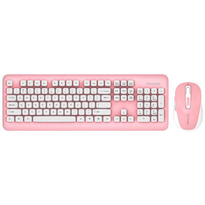 

ViewSonic CW1265 floating fashion mute mouse white pink wireless keyboard mouse set desktop 24G game mouse&keyboard