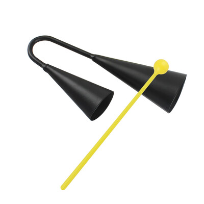

Two Tone Metal A-go-go Bell Cowbell Percussion Instrument with Striker