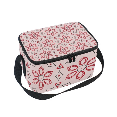 

ALAZA Lunch Box Insulated Floral Pattern Lunch Bag Large Cooler Tote Bag for Men Women
