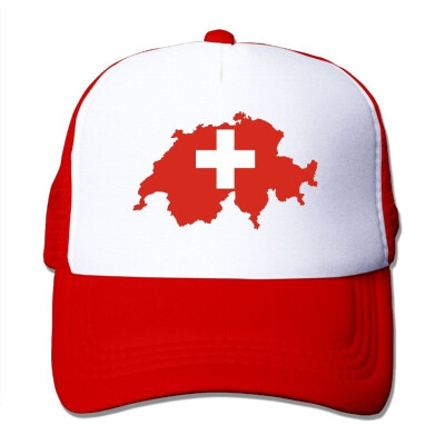 

FashionMZI Unisex Trucker Hat Flag-map of Switzerland Mens Womens Adjustable Mesh Cap Latest Trucker Hat