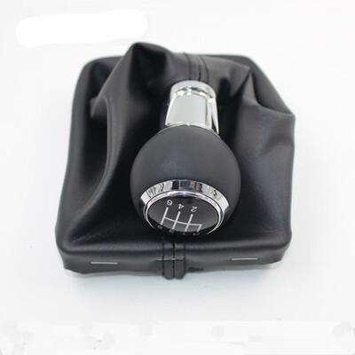 

For Audi A3 S3 8P -line 00-03 Sportback 5 Speed 6 Speed Manual MT Car Shift Gear Knob With PU Leather Dust Cover Car Styling
