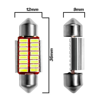 

1pcs 31mm 36mm 39mm C5W 4014 LED CANBUS NO ERROR Car Festoon Dome Interior LED Lights Lamp Auto Map Roof Reading Bulbs