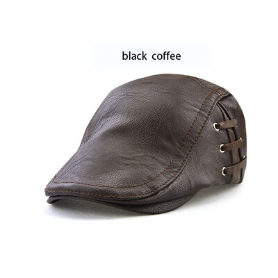 

Leather Mens cap with personalized perforated bandage design