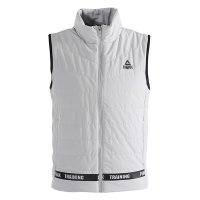 

PEAK mens cotton vest autumn&winter new fashion cotton stand collar warm sports shirt DF483011 silver gray L code