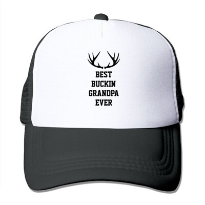 

POIWRI Best Buckin Grandpa Ever Fashion Adjustable Printing Snapback Mesh Hat Baseball Mesh Cap Trucker Hat