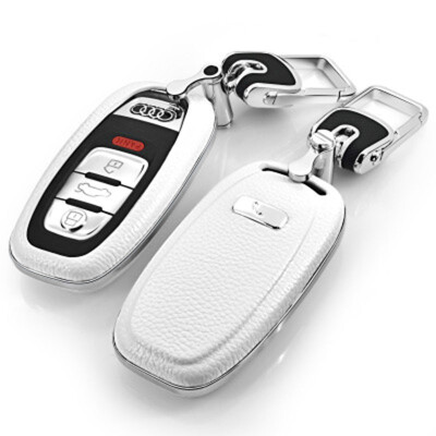 

Car Accessories For Audi A4LA6LQ5A8A5A7S5 S7 Top Layer Leather Car Key Case Car Key Cover Shell Car Keychain