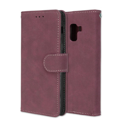 

MOONCASE Samsung Galaxy A8 2018 Vintage Scrub 3 Card Case - Rose