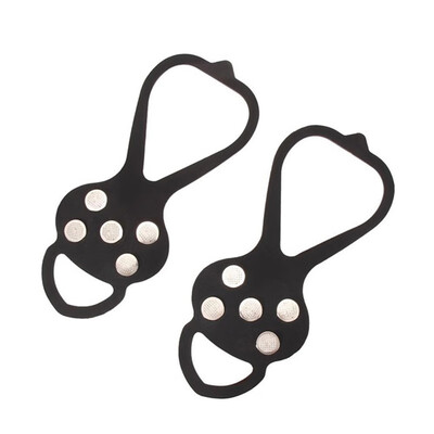 

1 Pair Spike Shoe Anti Slip Ice Grip Outdoor 5-teeth Anti-Slip Snow Mountain Climbing Hiking Practical Grip Spike Shoes Crampon