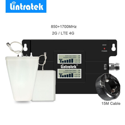 

Lintratek 3G 4G LTE Cellular Signal Booster UMTS 850MHz 17002100MHz AWS LCD Display Mobile Phone Amplifier Repeater Home Use