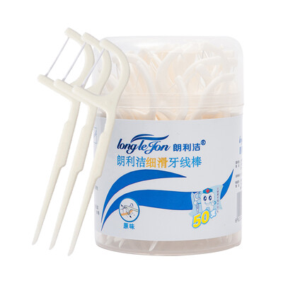 

Langley clean flossing smooth floss bar round line does not hurt teeth high elasticity smooth slip floss cleaning teeth to residual white 50