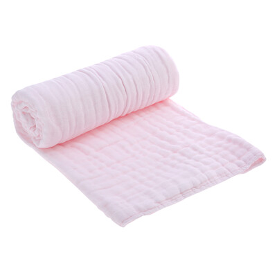 

Baby Bath Towel Blanket Swaddle 100 Muslin Cotton Super Soft Water Absorbent For Babys Delicate Skin 6 Layer 47 39 inches Pink