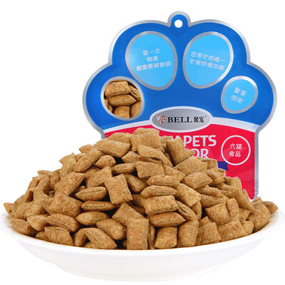 

Poly pet dog chicken flavor pet snack training egg yolk lecithin sandwich crisp 150g nutrition healthy&delicious