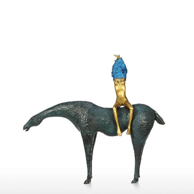 

A Girl&Horse Bronze Sculpture Abstract Sculpture Art Decor Sculpture Home Decoration Indoor Living Room Coffee Table TV Cabine