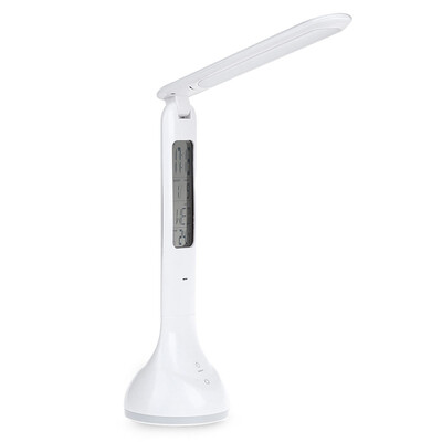 

3 Level Dimmable LED Table Lamp Touch Sensitive Desk Light with Calendar Temperature Alarm Clock