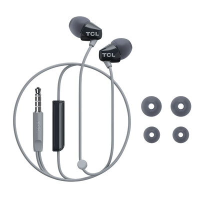 

TCL SOCL100 in-ear headphones wired line control dynamic drive clear balance sound quality deep gray vivo Huawei glory oppo apple millet red rice plus universal