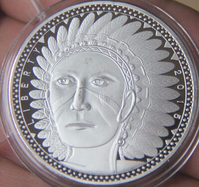 

40MM 5 Ameros Silver Plated Souvenir Coin Medal Union OF North America