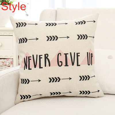 

Cotton Linen Pattern Pillow Car Sofa Pillow Cushion Lumbar Pillow 1 Piece Set 45X45CM