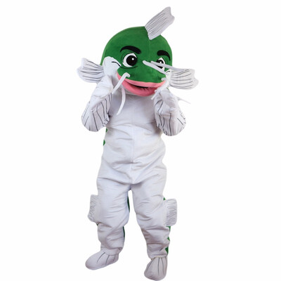 

LangtengGreen Fish Mascot Costume Cartoon Cosplay Party Halloween Christmas Festival Performance