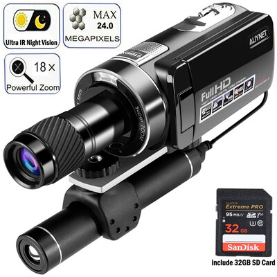 

Night Vision Digital Camcorder up to 100Meters Ultra IR Night Visionwith Monocular Telescope for Outdoor Tripinclude 32GB Card