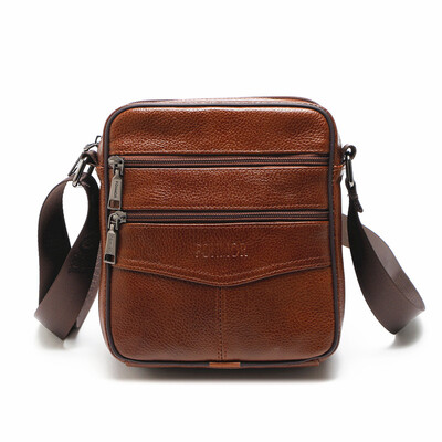 

Genuine Leather Messenger Bags Cowhide Men\S Business Travel Crossbody Handbag