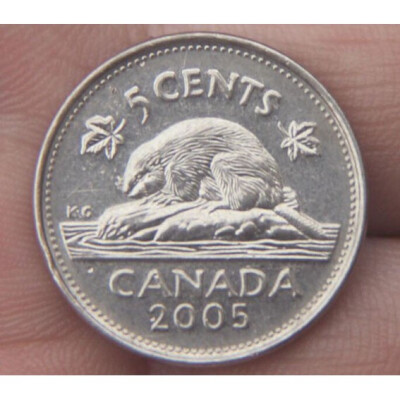 

21mm Canada 5 Cent Coin North American Collectibles Commemorative Used Condition