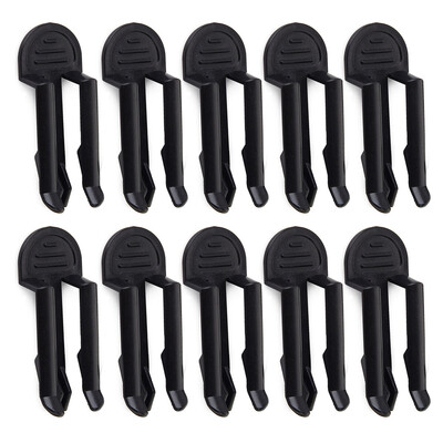 

10pcs Practical Black Plastic Garbage Bag Clamp Rubbish Bags Holder Fixed Tools