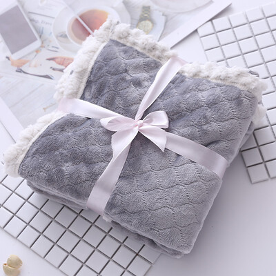 

Flannel Thick Blankets Office Naps Casual Air Conditioning Blanket Car Travel Home Soft Blanket