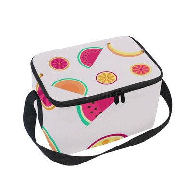

ALAZA Insulated Lunch Box Summer Watermelon Lunch Bag for Men Women Portable Tote Bag Cooler Bag