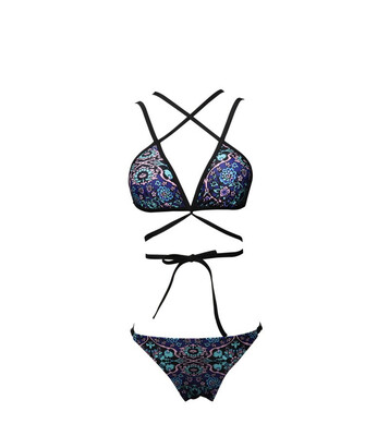 

Womens Vintage Print Bikini Sexy Swimsuit