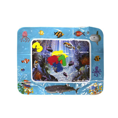 

50 60cm Baby Colorful Inflatable Water Play Mat Tummy Time Infant Fun Mat Child Development Play Center with Hand Inflator Pump