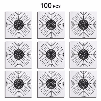 

100 PCS Paintball Target Posters Square Shooting Practice Paper Sheet 14X14CM