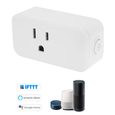 

Mini Wifi Smart Socket Compact Size Rectangle Style with Energy Monitoring Timing Function Bulgy OnOff Button Smart Alexa Outle