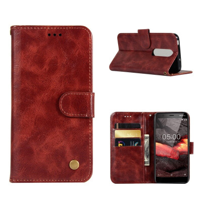 

MOONCASE Nokia 51 high-end retro leather case - wine red