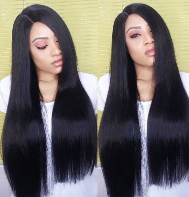 

Pre-plucked Hairline Lace Front Human Hair Straight Wig With Baby Hair Brazilian Virgin Hair 150 Density