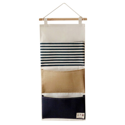 

Multi-Functional Stripes Three Lattice Storage Hang Bags