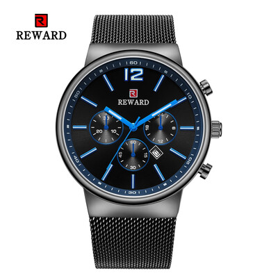 

REWARD 63060 Mesh Calendar Waterproof Business Casual Men Quartz Watch