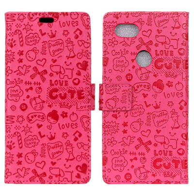 

MOONCASE Google Pixel 3 Little Witch Leather Case - Rose Red