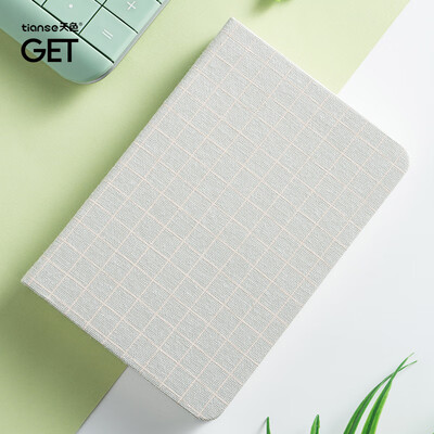 

Sky small fresh hand book A6 Nordic plaid fabric this diary Notepad notebook schedule this 2019 light green TS-4017