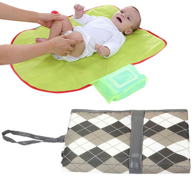 

Baby Portable Changing Pad Foldable Waterfroof Lightweight Wipeable Diaper Changing Mat Travel Station With Storage Pocket Khaki