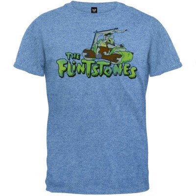 

Flintstones - Distressed Foot Power Light Blue T-Shirt