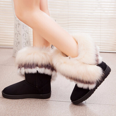 

New Fashion Winter Ankle Women Boots Plush Warm Lady Shoe Plus Size Easy Wear Up Girls Snow Boots Size36-40