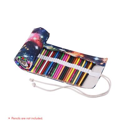 

Canvas Pencil Roll Pouch Case Bag Wrap Holder Storage 72 Holes for Artist