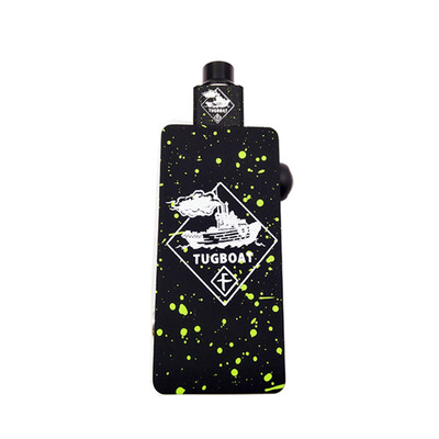 

Electronic Cigarette Tug Boat Box Mod Kit with Colorful Tuglyfe Portable Unregulated Cubed RDA Mechanical Vape E-cigarette Black