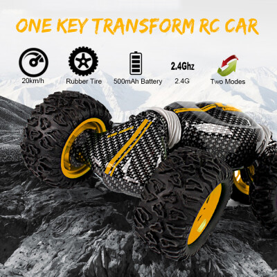 

RC Car One Key Transform RC Stunt Car 24G 4WD All-terrain Vehicle Crawler for Kids Adults
