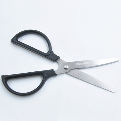 

Sanmu SUNWOOD 173mm Xuan arc blade series office household scissors black 91130