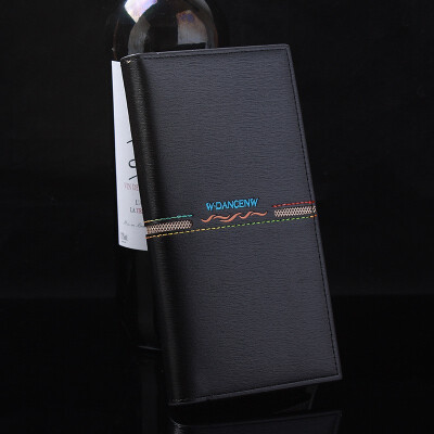 

British wallet long section with button mens leather clips can put mobile phone ultra-thin youth multi-card wallet men