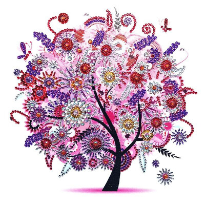 

DIY Diamond Painting Cross Stitch Four Season Tree Shiny Colorful Embroidery Round 5D Diamond 3030cm